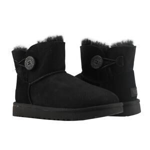 UGG Women's Black Mini Bailey Button Boots Size 8